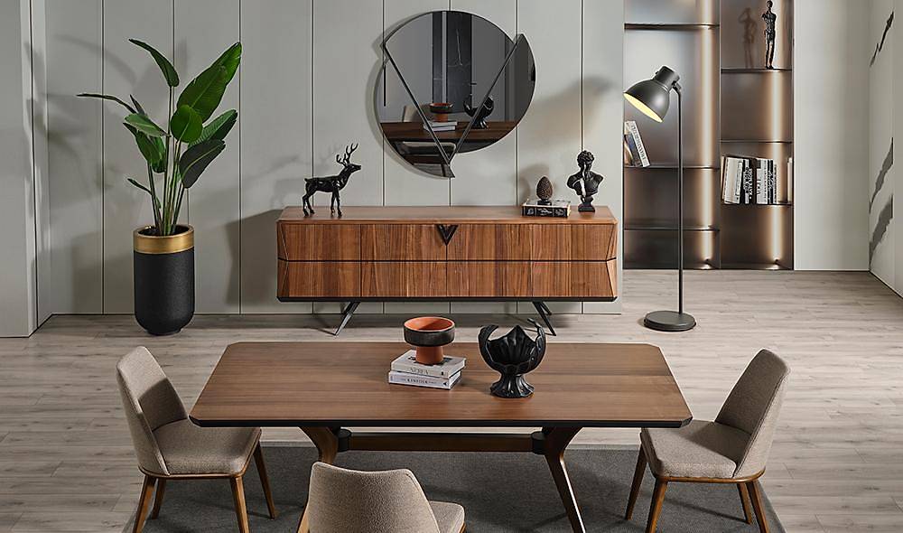 Hisar Yemek Odası - Ceviz Yemek Odası