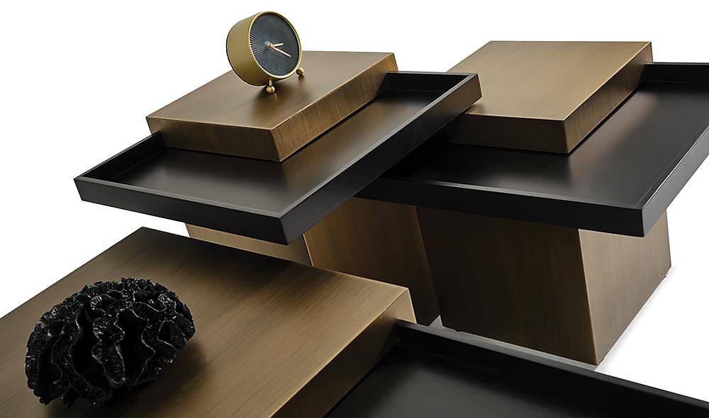 Sierra Orta Sehpa Seti - Siyah Sehpa ve Aksesuar