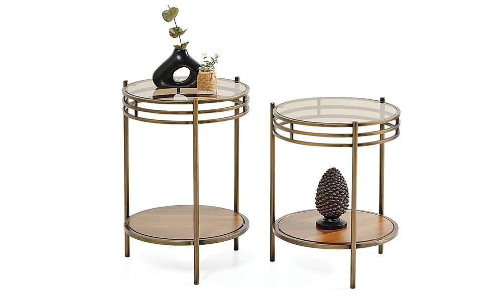 Pretty Orta Sehpa Seti - Gold Sehpa ve Aksesuar