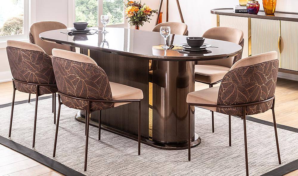 Leaf Yemek Odası - Kahverengi Yemek Odası