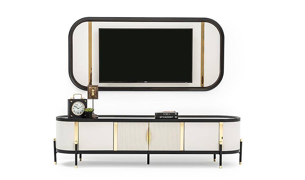 Leaf Tv Ünitesi - Siyah TV Ünitesi