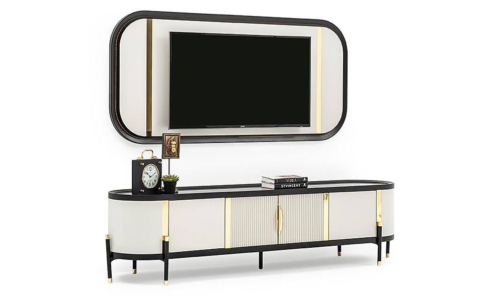 Leaf Tv Ünitesi - Siyah TV Ünitesi