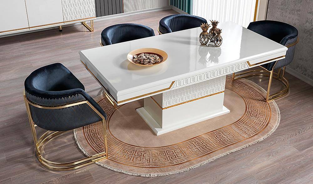 Verdere Yemek Odası - Ekru Yemek Odası