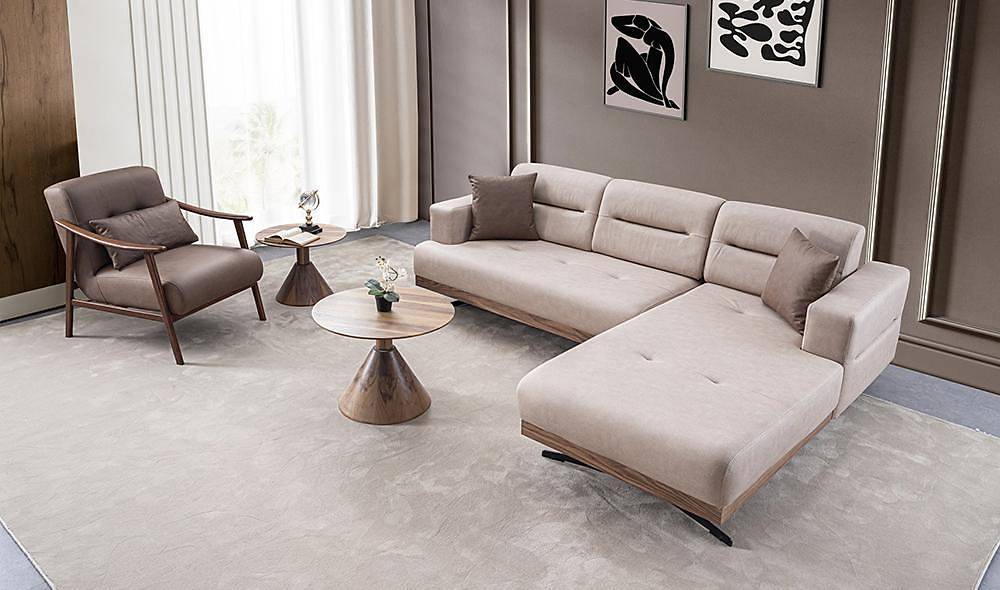 Pratico Köşe Takımı - Bej Köşe Koltuk