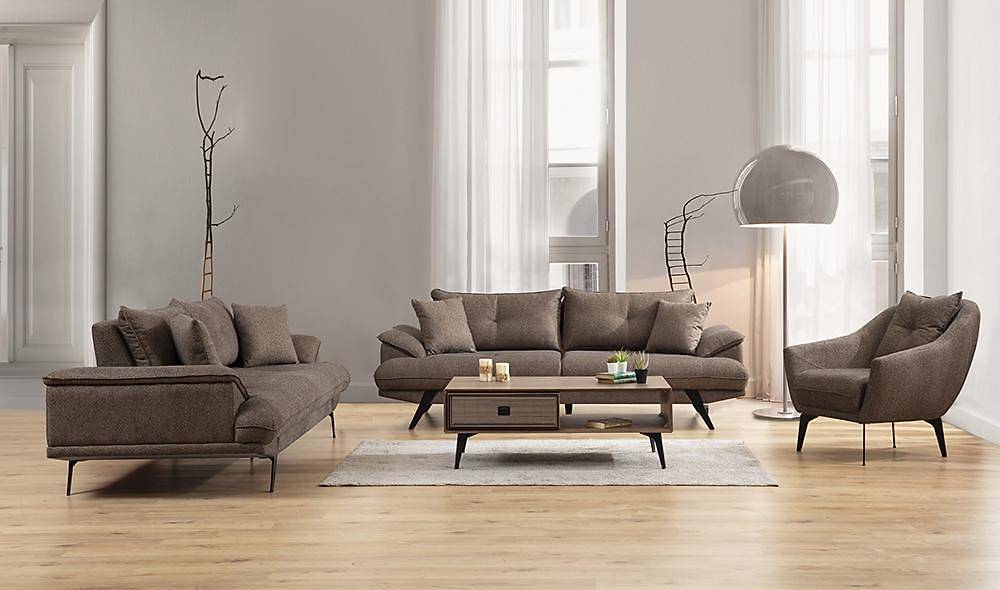 Zeren Koltuk Takımı - Kahverengi Koltuk Takımı