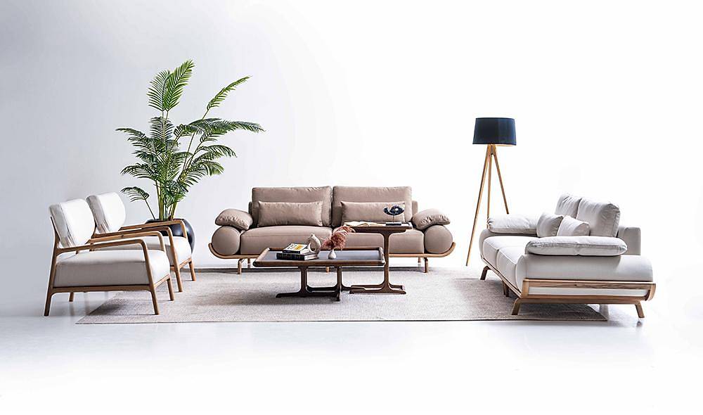 Almeda Koltuk Takımı - Kahverengi Koltuk Takımı