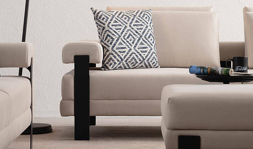 Everest Koltuk Takımı - Siyah - Nubuk Koltuk Takımı