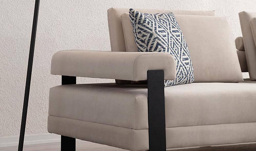 Everest Koltuk Takımı - Siyah - Nubuk Koltuk Takımı