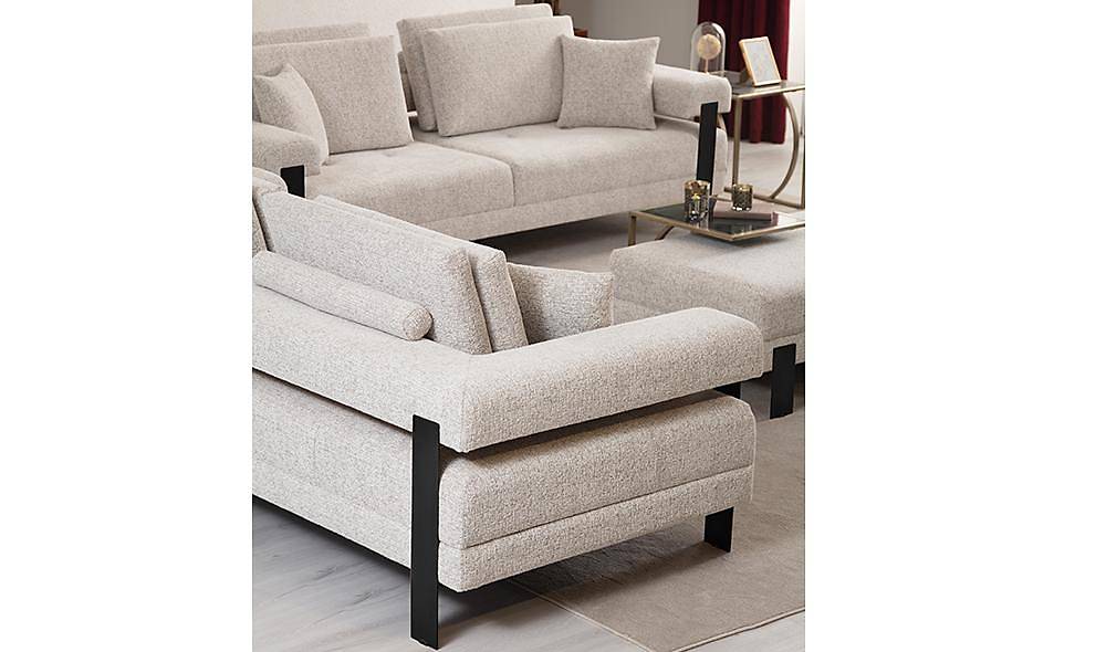 Everest Koltuk Takımı - Siyah - Dokuma Koltuk Takımı