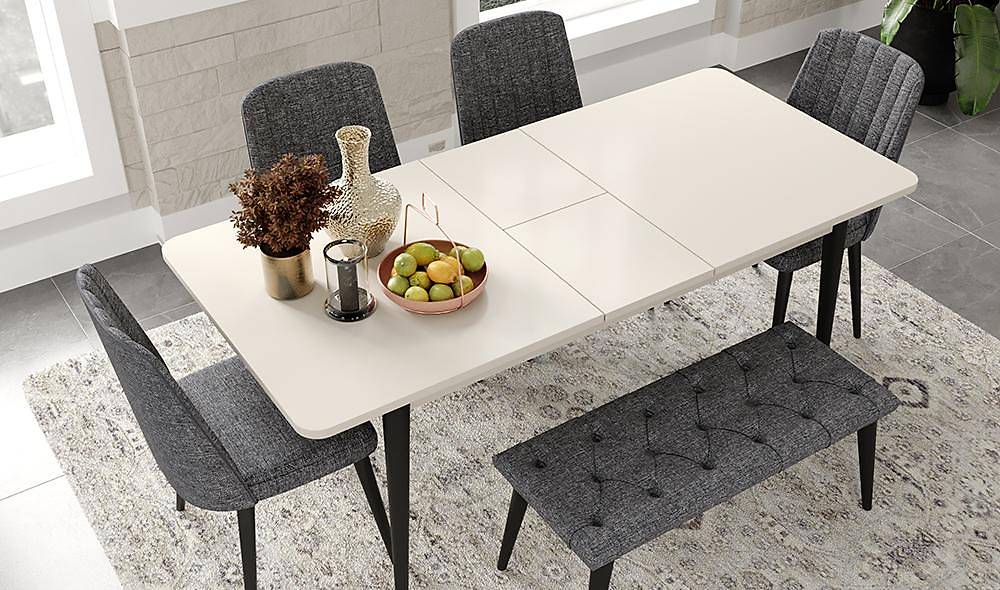 Liya Yemek Odası - Bej Yemek Odası