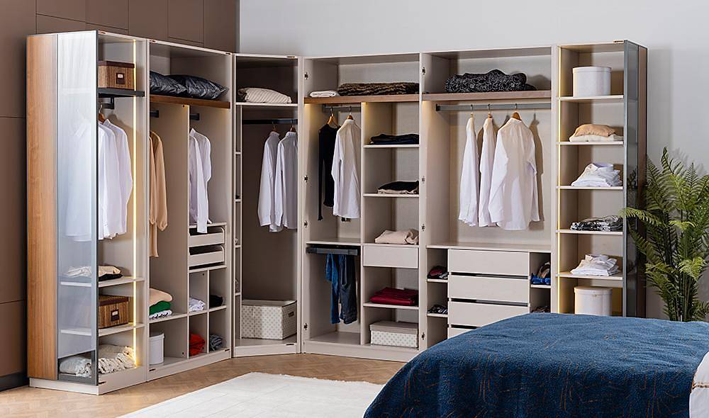 Fox Gardrop - Köşe Dolaplı Giyinme Odası