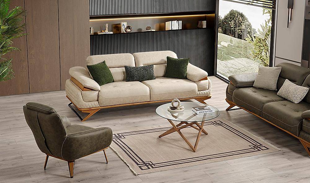 Aura Koltuk Takımı - Ceviz Koltuk Takımı