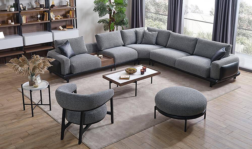 Gusto Köşe Takımı - Gri Köşe Koltuk