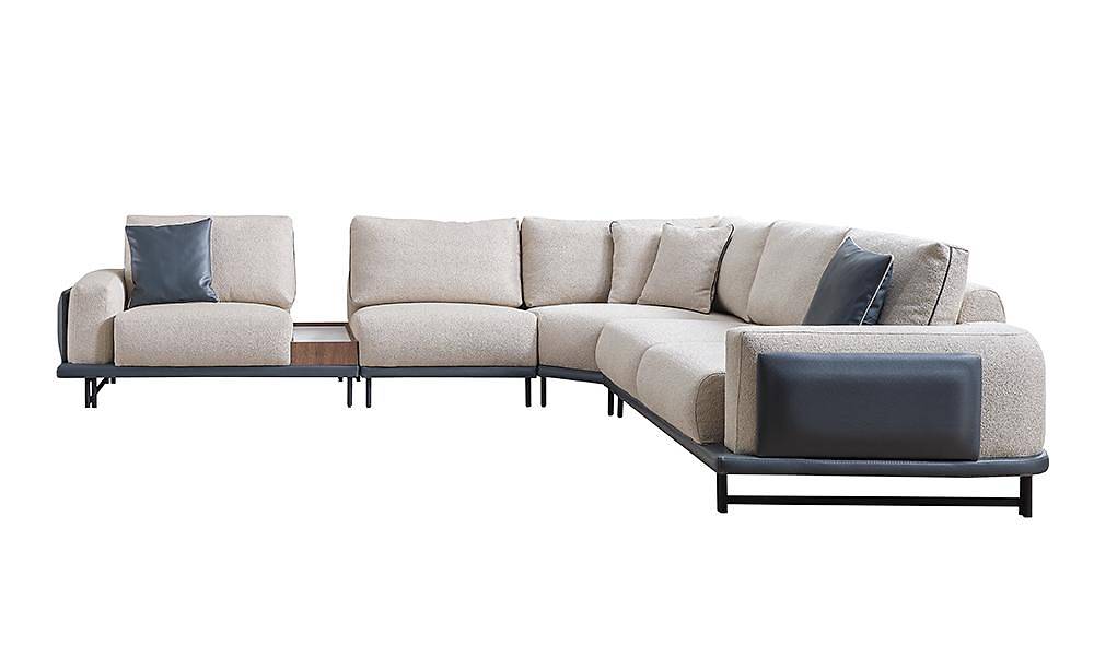 Gusto Köşe Takımı - Krem Köşe Koltuk