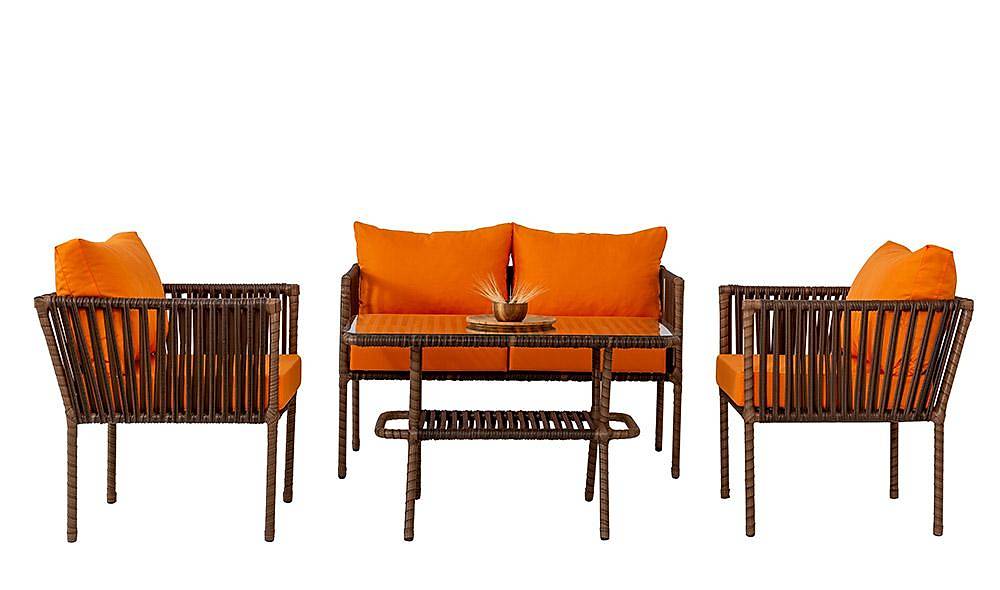 Eleni Bahçe Koltuk Takımı - Turuncu Bahçe Oturma Grubu