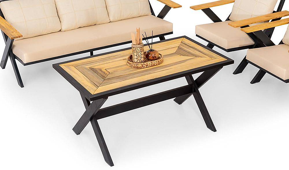 Ekol Bahçe Koltuk Takımı - Siyah Bahçe Oturma Grubu