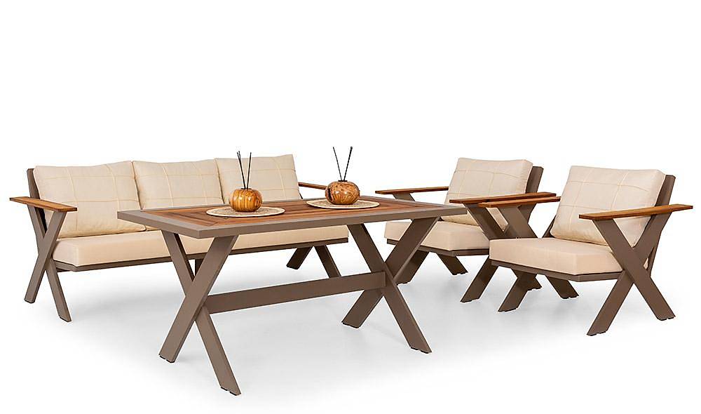 Ekol Bahçe Koltuk Takımı - Cappuccino Bahçe Oturma Grubu