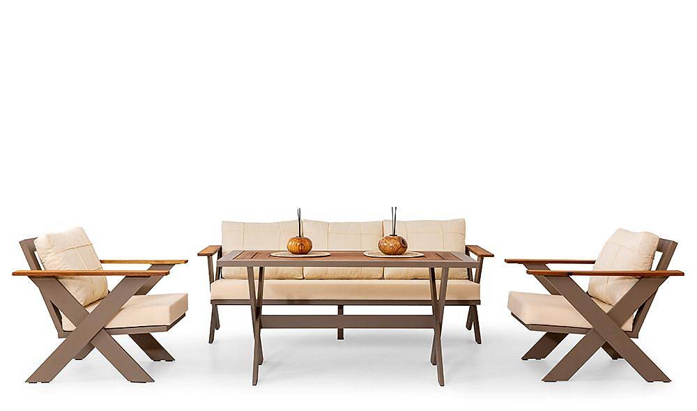 Ekol Bahçe Koltuk Takımı - Cappuccino Bahçe Oturma Grubu