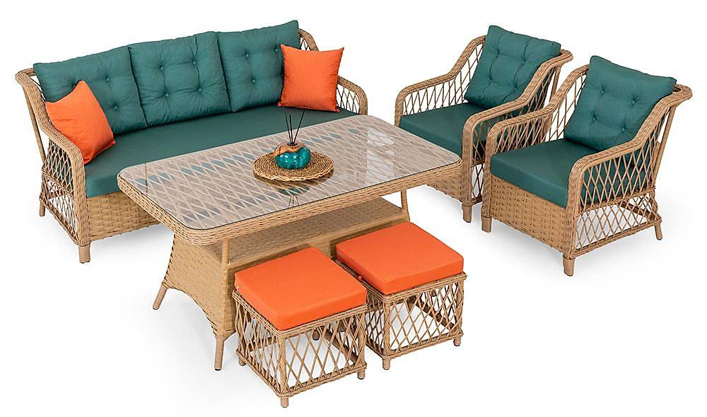 Seremoni Bahçe Masa Takımı - Cappuccino Bahçe Mobilyası