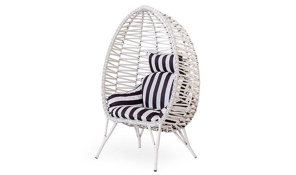Holiday Tekli Bahçe Koltuğu - Beyaz Bahçe Mobilyası