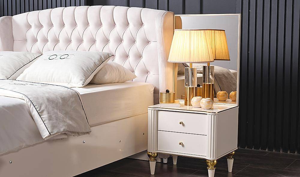 Flower Bazalı Yatak Odası Yatak Odası