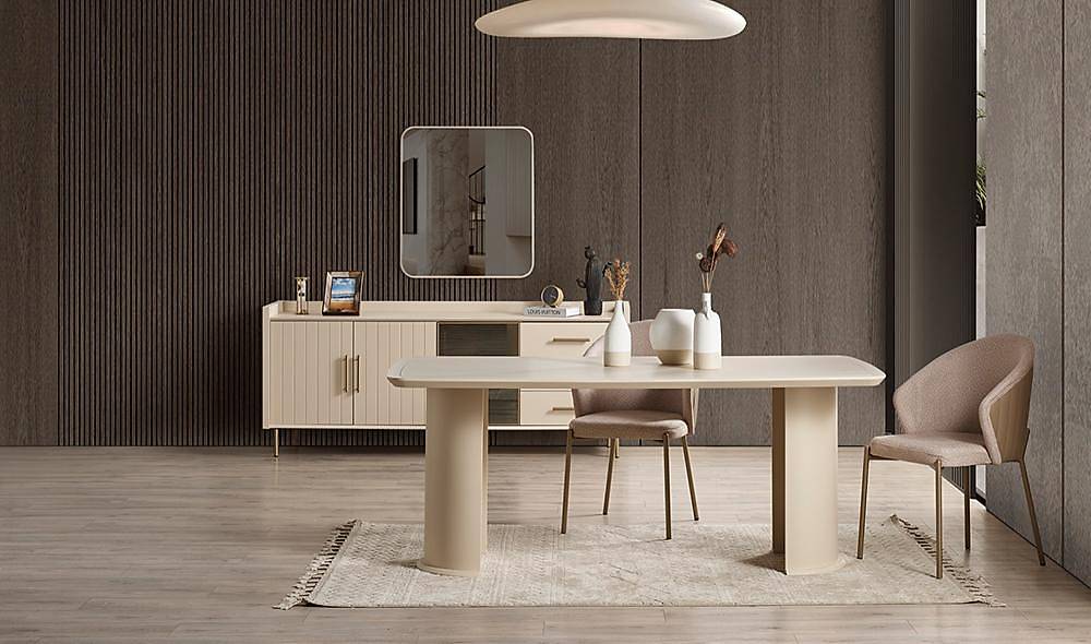 Lukka Yemek Odası - Krem Yemek Odası