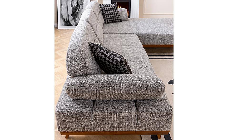 Bruco Köşe Takımı - Gri Köşe Koltuk