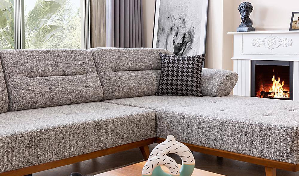 Bruco Köşe Takımı - Gri Köşe Koltuk