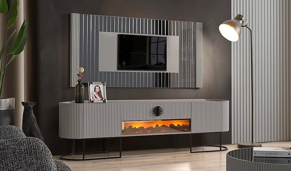 Crown Yemek Odası - Gri - Siyah Yemek Odası