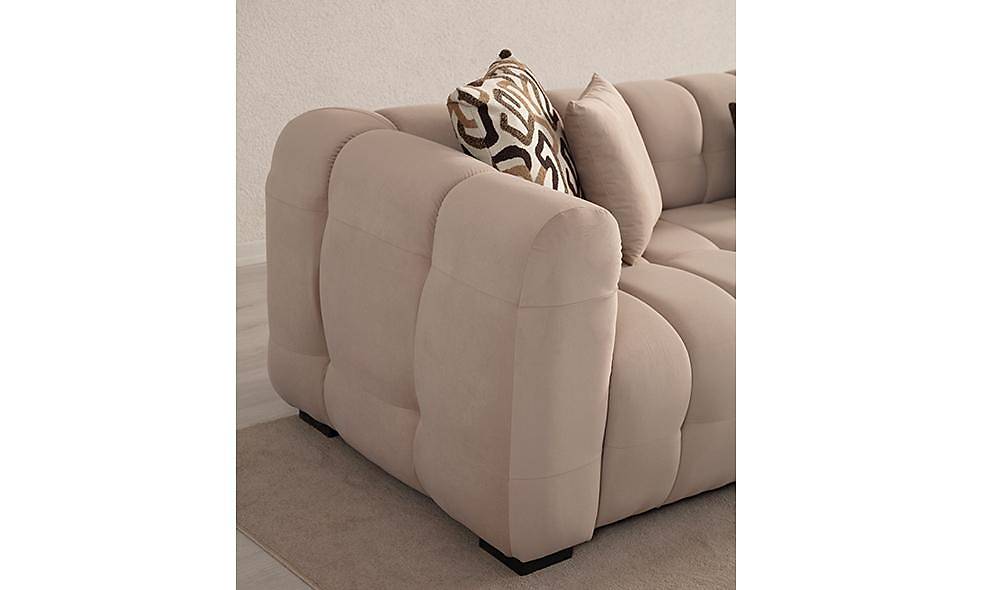 Vitela Köşe Takımı - Bej Köşe Koltuk