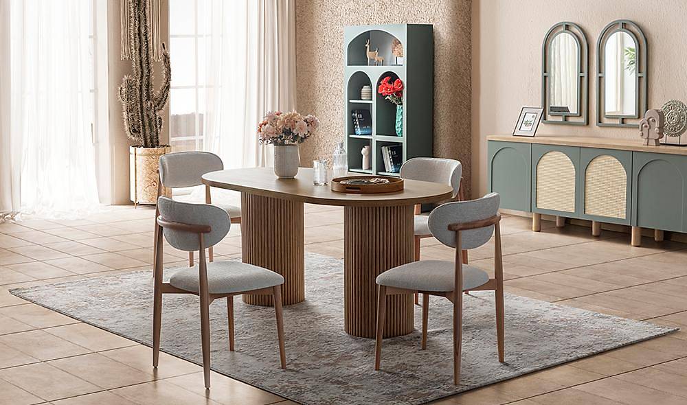 Logo Yemek Odası - Yeşil - Hasır Yemek Odası