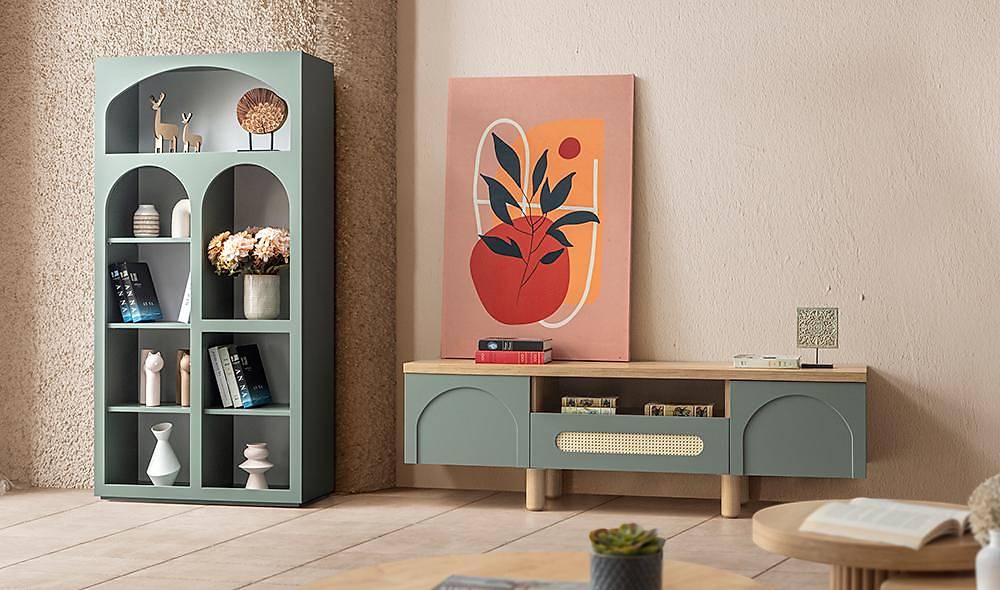 Logo Yemek Odası - Yeşil - Hasır Yemek Odası