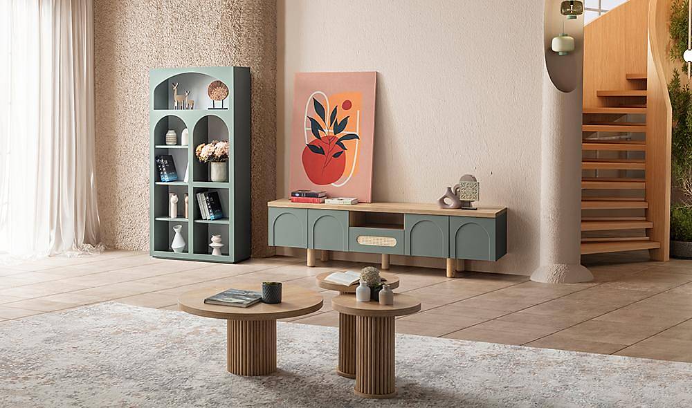 Logo Yemek Odası - Yeşil - Hasır Yemek Odası