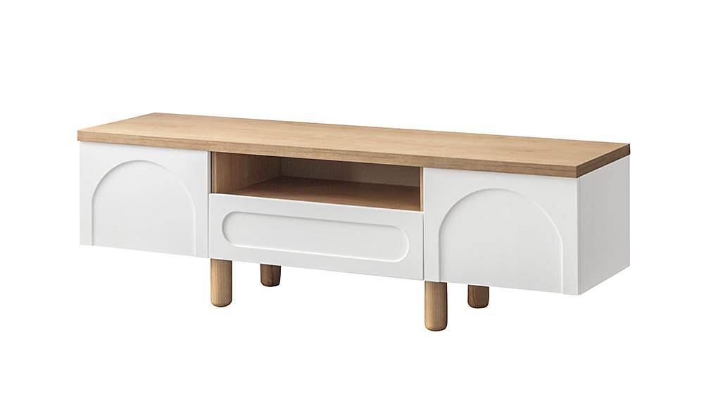 Logo Tv Sehpası - Beyaz TV Ünitesi