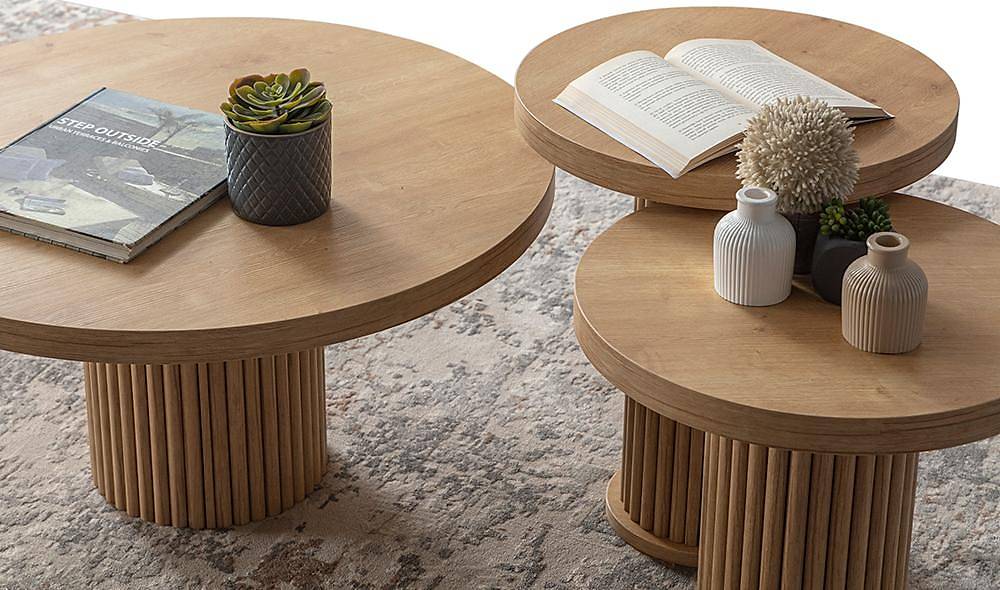 Logo Tv Sehpası - Beyaz - Hasır TV Ünitesi