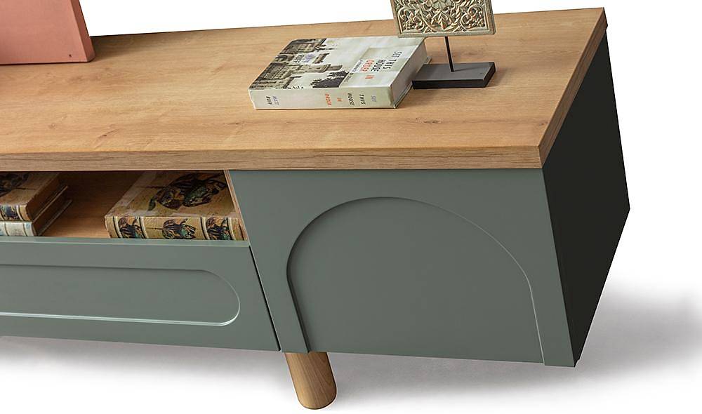 Logo Tv Sehpası - Yeşil TV Ünitesi