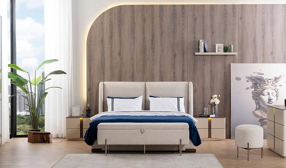 Mostera Bazalı Yatak Odası - 6 Kapılı Yatak Odası