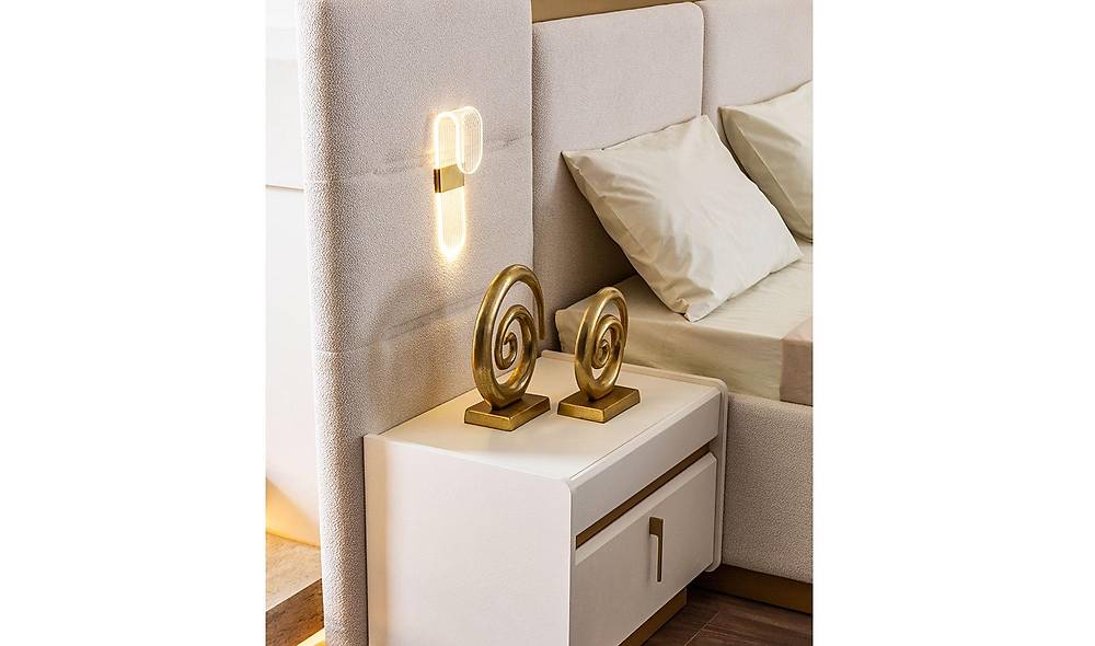 Santra Bazalı Karyola ve Başlık Yatak Baza Başlık