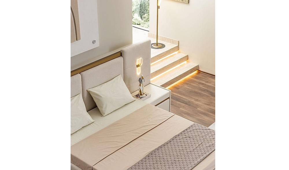 Santra Bazalı Karyola ve Başlık Yatak Baza Başlık