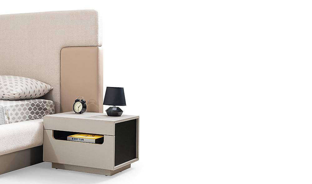 Montare Bazalı Karyola ve Başlık - Kum Beji Yatak Baza Başlık