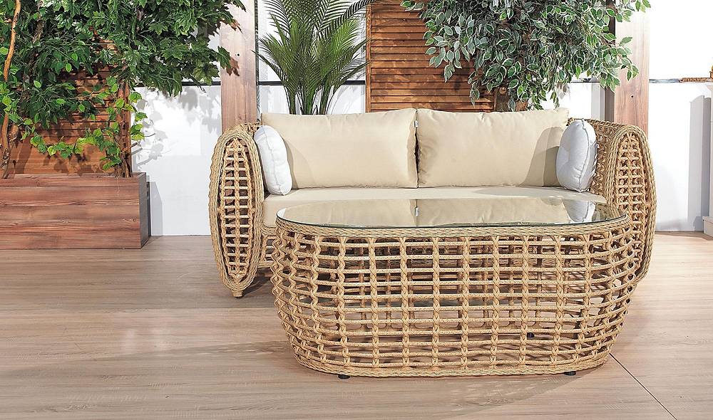 Rosa Bahçe Koltuk Takımı - Kahve Bahçe Oturma Grubu