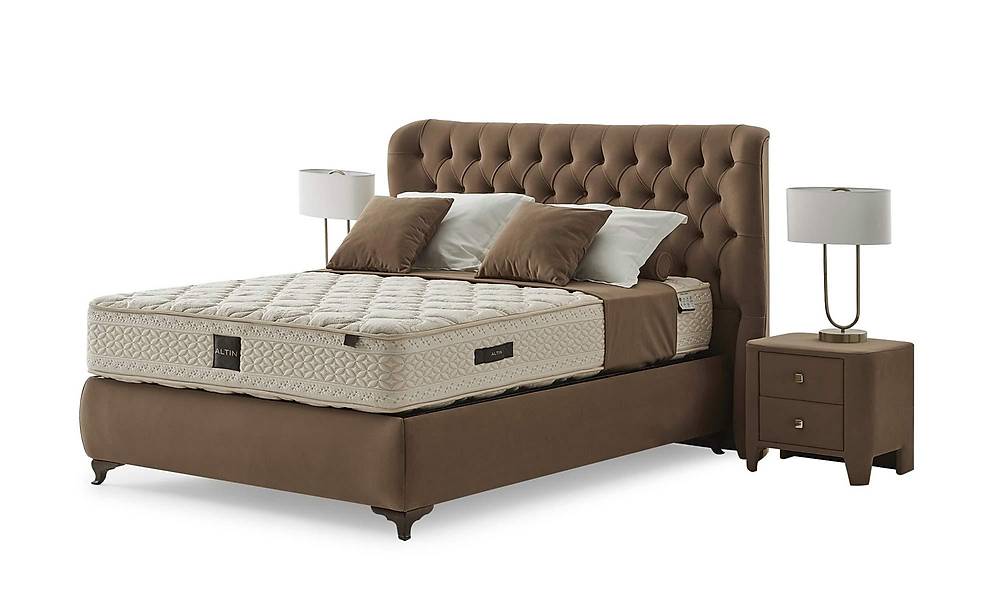 Altın Olivia Baza + Başlık + Yatak Baza Setleri