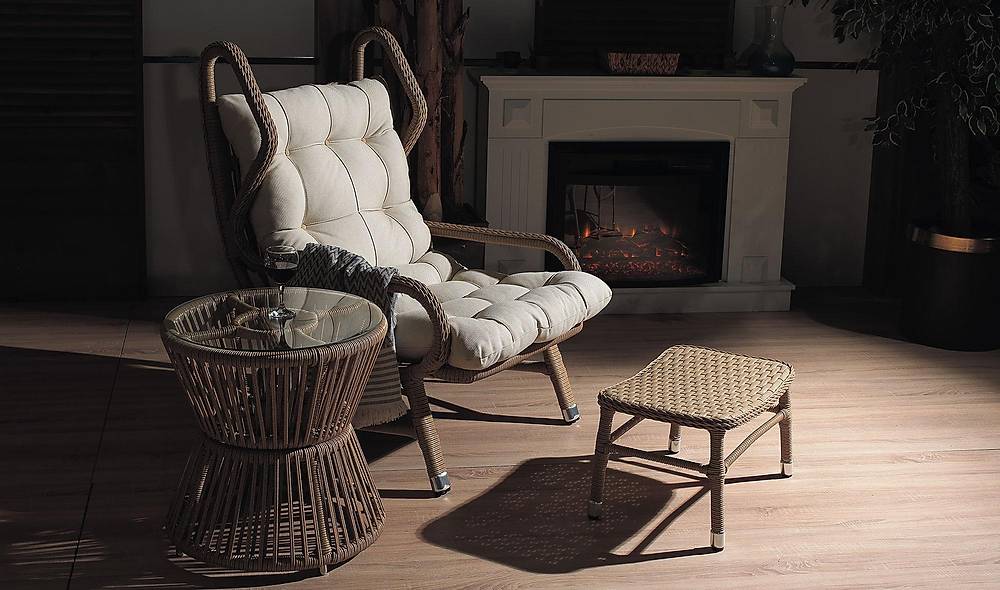 Madlen Rattan Çay Seti Bahçe Masa Takımı