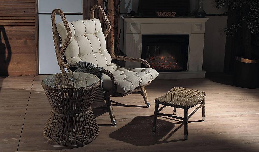 Madlen Rattan Çay Seti Bahçe Masa Takımı