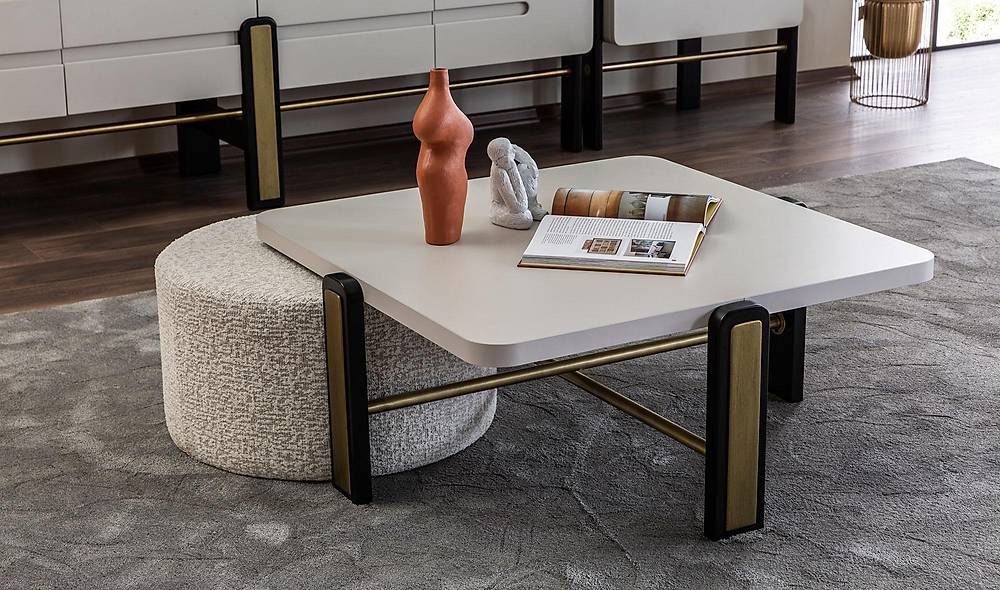 Liva Puflu Orta Sehpa Sehpa ve Aksesuar