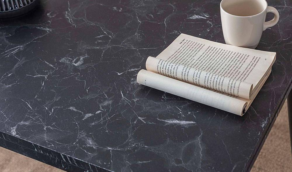 Neptün Yemek Masası Takımı - Siyah Mermer Yemek Masası Takımı