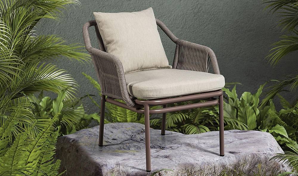 İve Tekli Bahçe Koltuğu - Puflu Bahçe Mobilyası