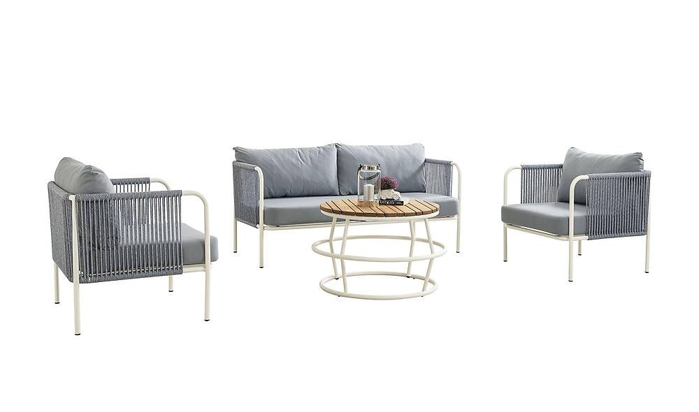 Cottage Bahçe Koltuk Takımı - Gri Bahçe Oturma Grubu