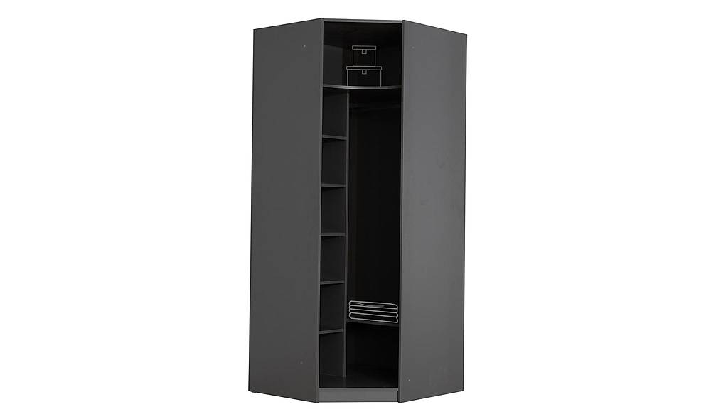 Bellino Antrasit Köşe Gardrop - Small Giyinme Odası