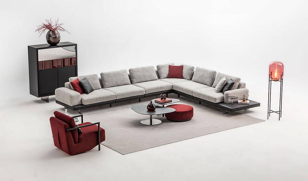 Focus Köşe Takımı - Gri Köşe Koltuk